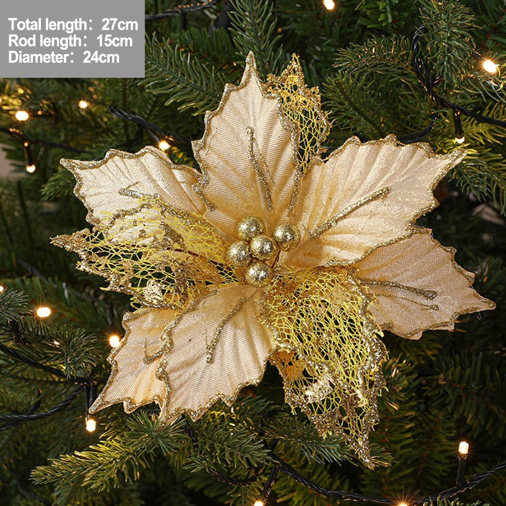 Maple Leaf Decorations Simulated Christmas Flower Fabric Material