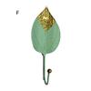 Золотой Зеленый 1 шт. Подвесная стойка для хранения листьев Кованый железный крючок Настенная вешалка Креативные крючки в форме листа Скандинавский стиль Домашнее украшение для ванной комнаты