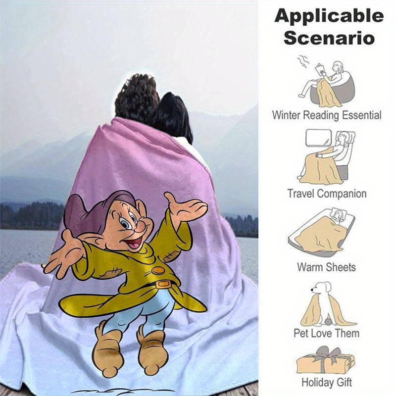 1pc, Dopey Dwarf Blanket Cozy Throw for Home Decor, Couch Cover, Outdoor Use, Gift Idea, Flannel Blanket Perfect for Bedroom, Living Room, Travel