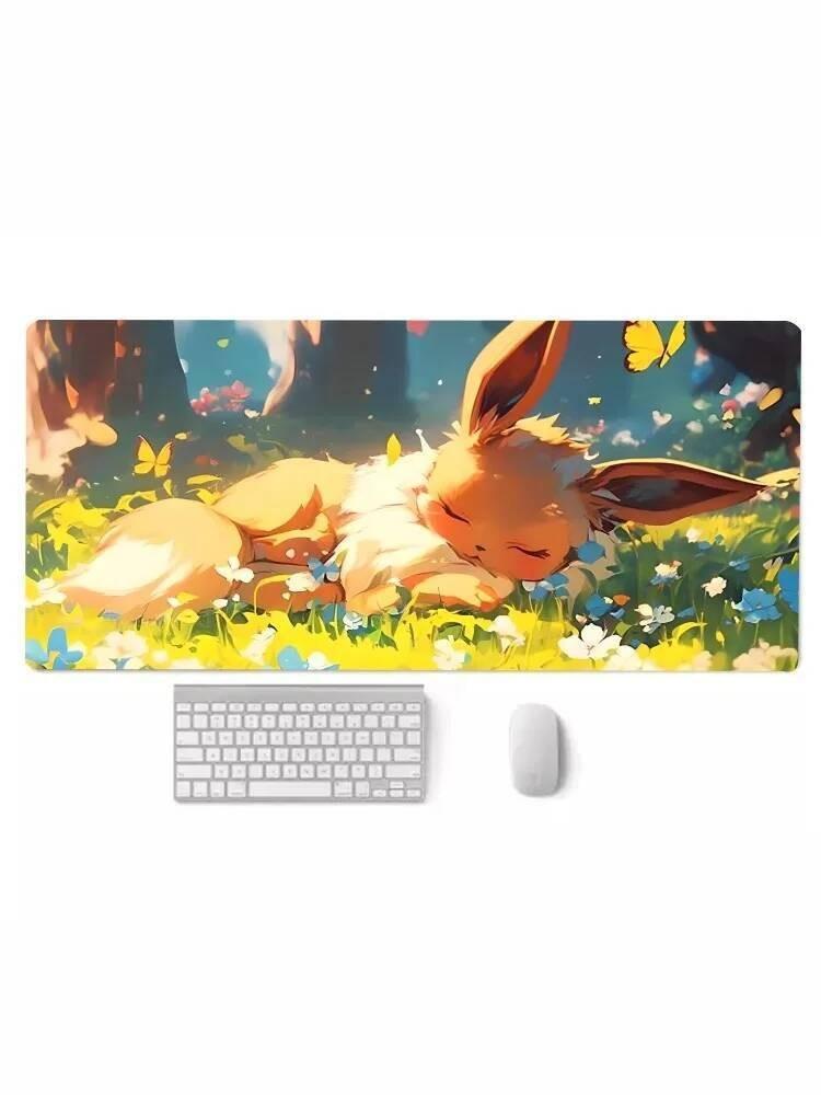 Kawaii Eeveelutions Desk Pad All Eevee Forms Anime Style Gaming Mouse Mat