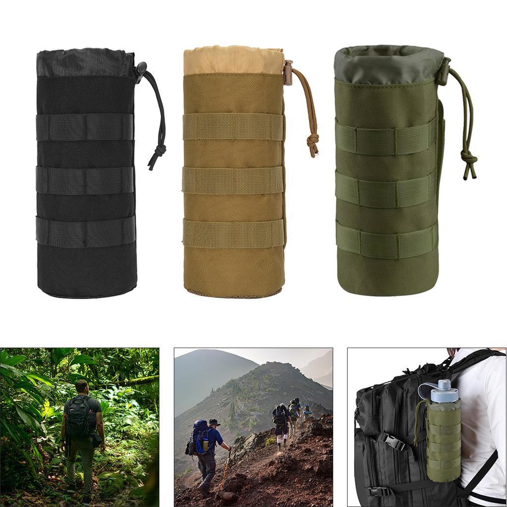 1.5L Water Bottle Pouch MOLLE Adjustable Bottle Holder,Carrying Pouch Cover Protect Sleeve for Outdoor Walking Hiking