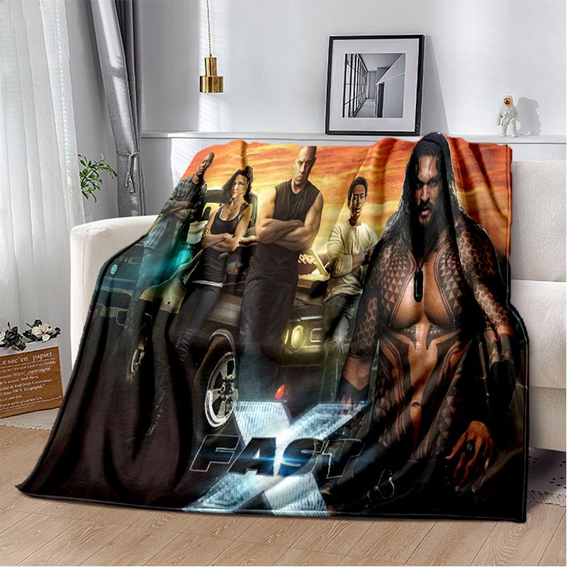 HD 10 Fast & Furious X 3D Printed Soft Plush Blanket,Flannel Blanket Throw Blanket for Living Room Bedroom Bed Sofa Picnic Kids