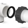 Соединитель шланга T-образный 1,5 дюйма для бассейнов Intex и Coleman с резиновым уплотнительным кольцом