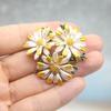 Японские и корейские Ins персонализированные маленькие ромашки брошь цветок милый анти-свет булавка одежда