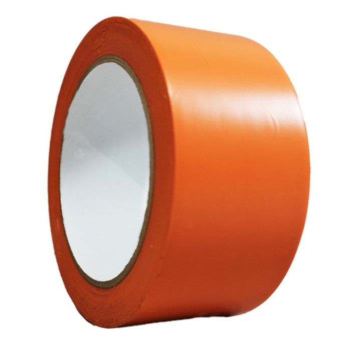 TECPLAST Ruban adhésif PVC orange bâtiment 50 mm x 33 m - 1 rouleau adhésif de chantier orange