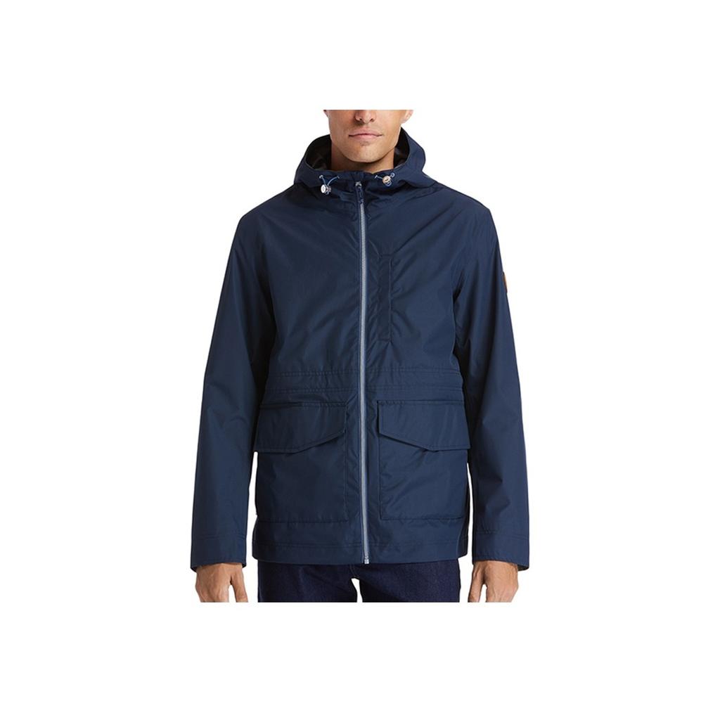 Timberland Casual Breathable Solid Color Hooded Jacket Men Jacket Navy-Blue A2EQT-433