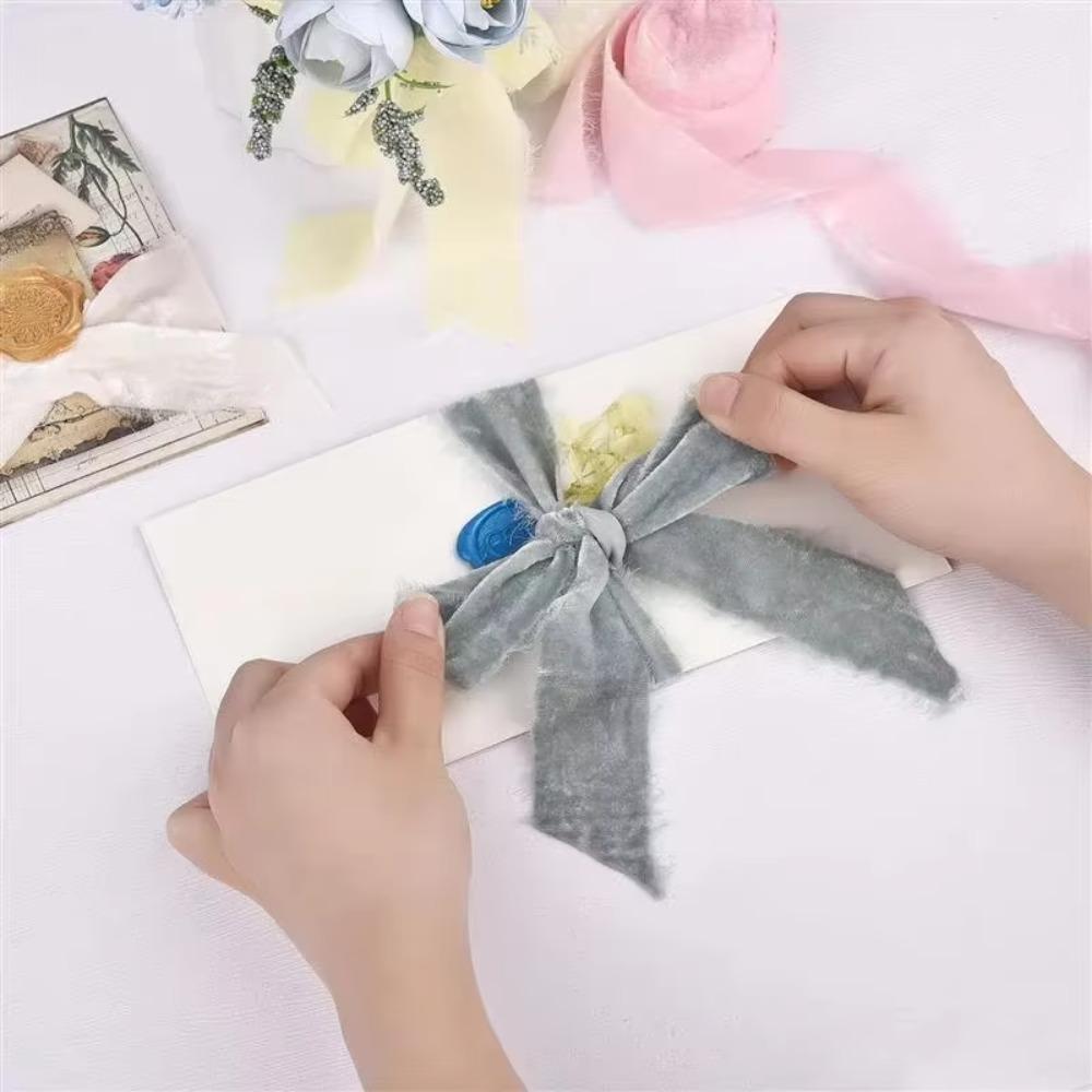 1 Meter Frayed Edged Ribbons Thickening Ribbon DIY Craft Ribbon Christmas Party Decorations