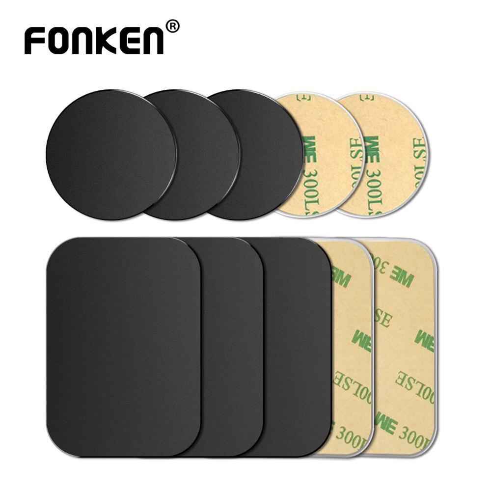FONKEN Magnetic Car Phone Holder Metal Plate Magnet Holder Extra Sticker Iron Sheet Car Accessories