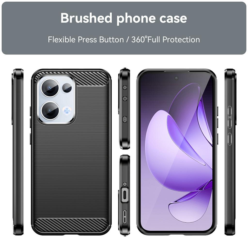 For Oppo Reno13 5G (Global) Case Protective Phone Cover Carbon Fiber Texture Brushed