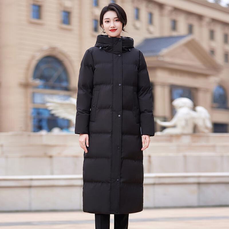 Женская длинная зимняя стеганая куртка Teluoman с капюшоном