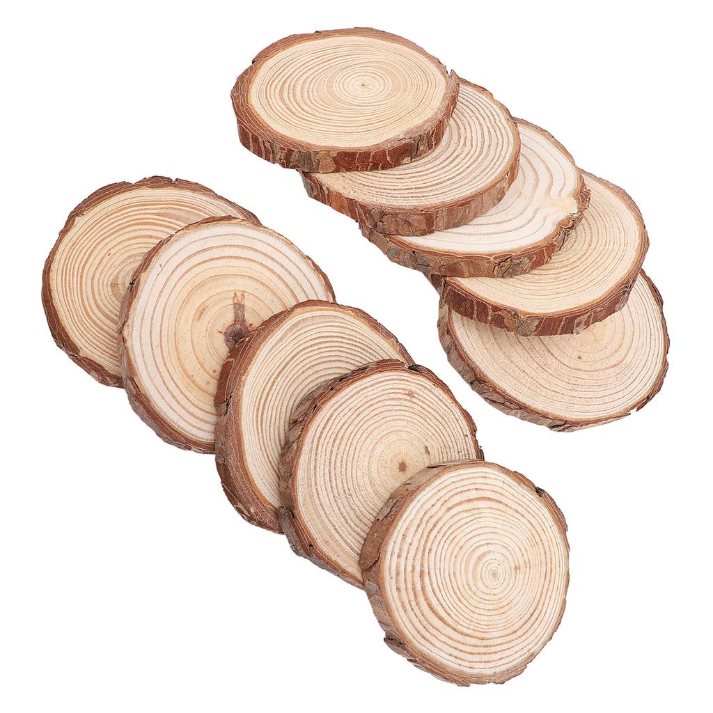 10 шт. Деревянные слайсы многофункциональные поделки своими руками тонкие полированные деревянные круги для свадебной вечеринки праздник декабрь