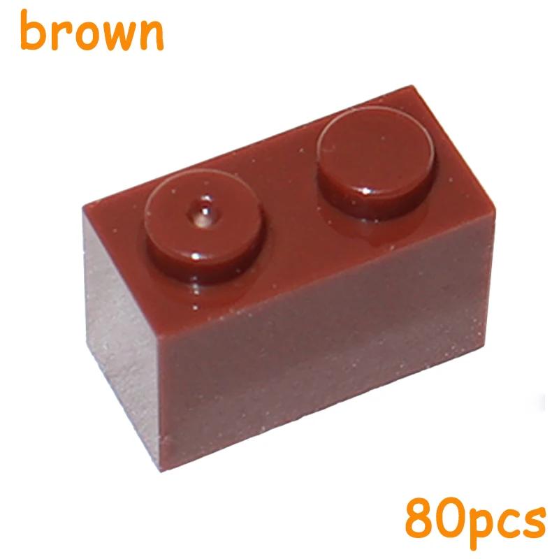 80 ШТ 3004 3065 Кирпичики 1x2 Точки Толстые Детали для Сборки MOC 1*2 Строительные Блоки DIY Образовательная Креативная Игрушка для Детей