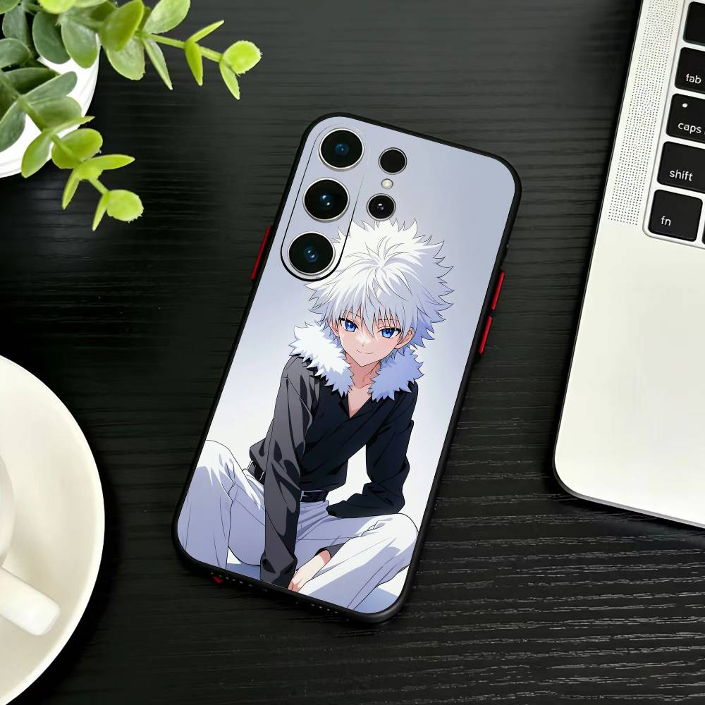 W-Киллуа Зольдик H-Охотник х Охотник Чехол для телефона для Samsung S26,S25,S24,S23,S22,S21,S20,Ultra,Plus,FE Черный Мягкий чехол
