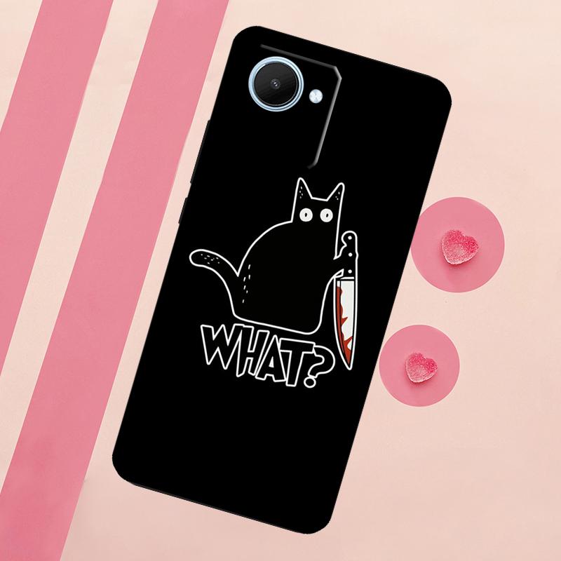 Witch Black Cat Case For Realme C53 C55 C35 C33 C31 C30 C25s C21Y C15 C11 GT Neo 5 3T 2T 9 10 11 Pro Plus