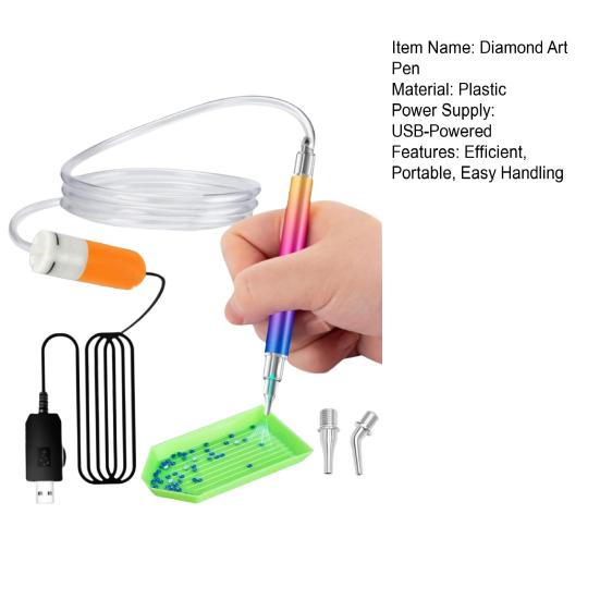 Алмазная художественная ручка без воска, электрическая алмазная художественная ручка, вакуумная алмазная ручка с питанием от USB