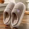 Fleece Cotton Slippers Women's Winter New Home Indoor Fleece Warm Fluffy Slippers Men's Couple