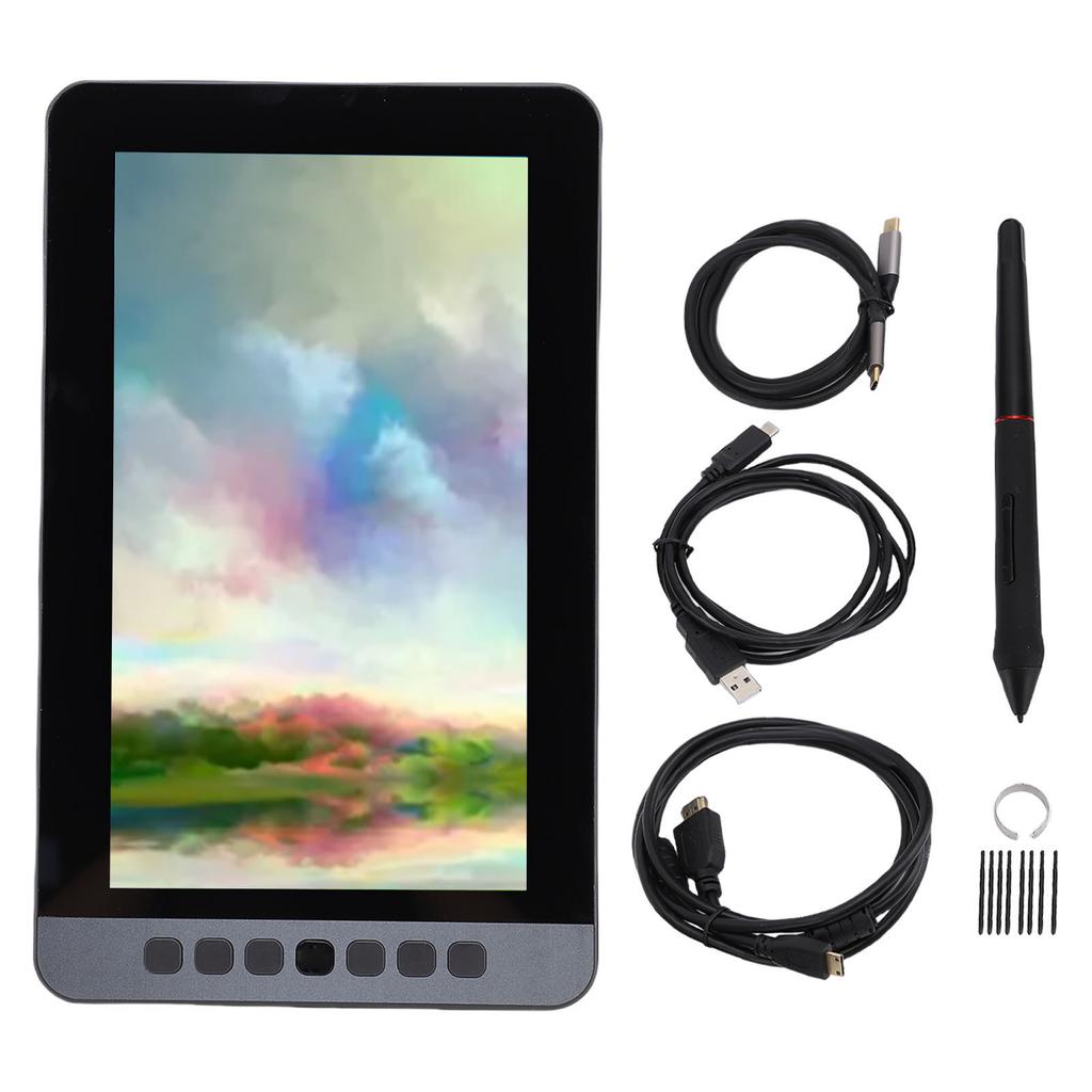 11.6 Inch Graphic Tablet Digital Art Drawing Tablet with No Battery Stylus Tilt Function 6 Hot Keys Support for Win PC
