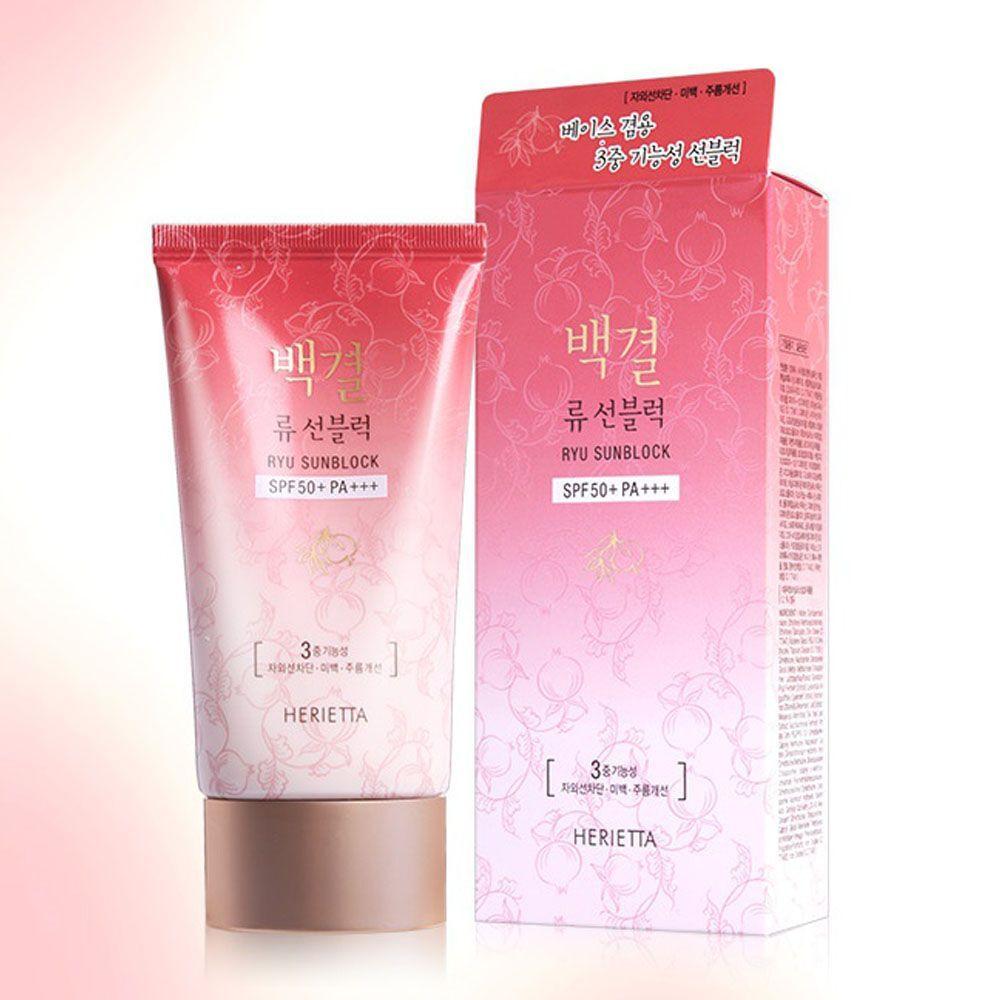 UWZXTJGW Уход за солнцем Baekgyeol Ryu Солнцезащитный крем SPF 50+/PA+++ 60г