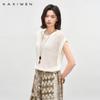 Paper yarn hollow knitted sweater