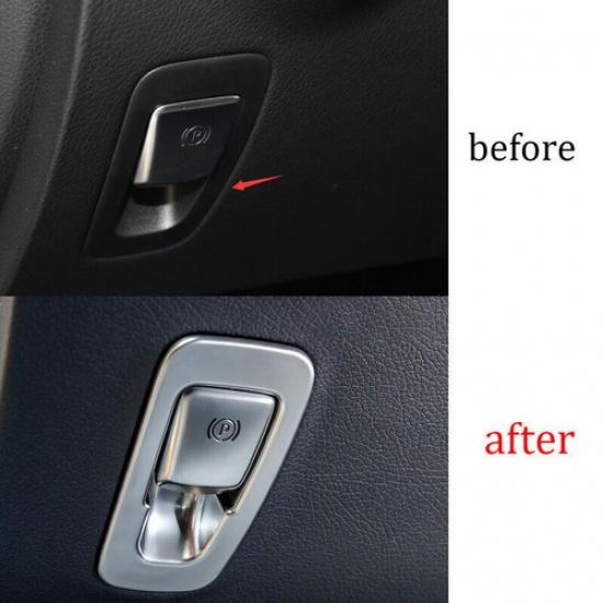 ABS Silver Brake Handle Handbrake Cover Trim Fit For Benz C-Class W205 2015-