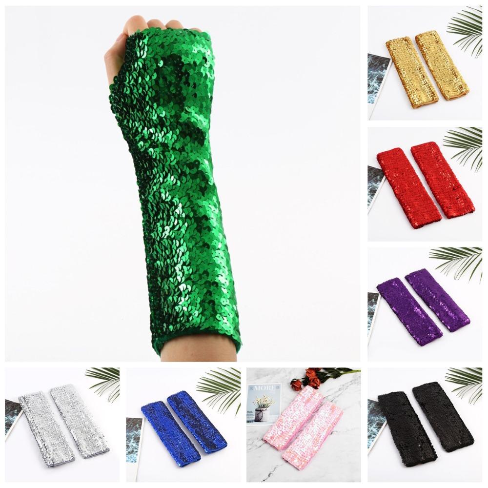 Party Dress Arm Sleeve Sequined Elbow Gloves New Dance Costume Gift