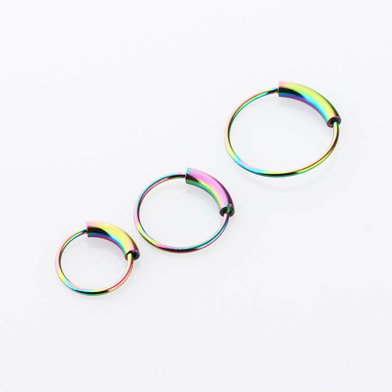 Vogue Body Новое поступление Кольцо для носа 6/8/10 мм Клипса для ушей Титановая сталь Клипсы-кольца для женщин и мужчин Украшения для пирсинга Маленькие кольца для носа Хрящ