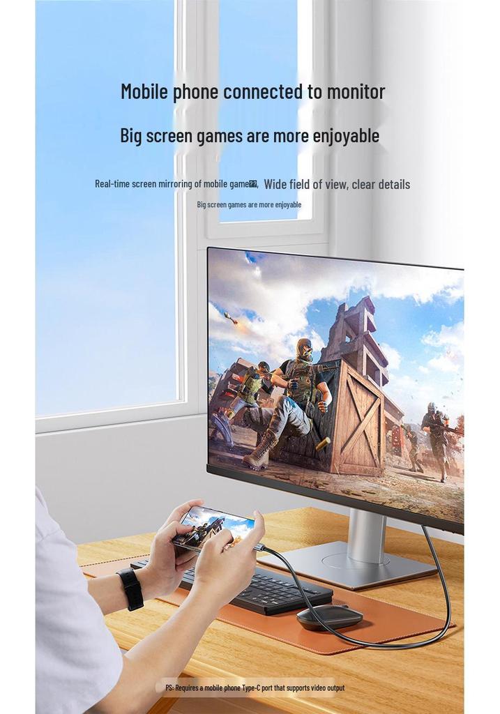 Адаптер ShanZe Type-C на HDMI 8K/4K для трансляции экрана телефона и ноутбука
