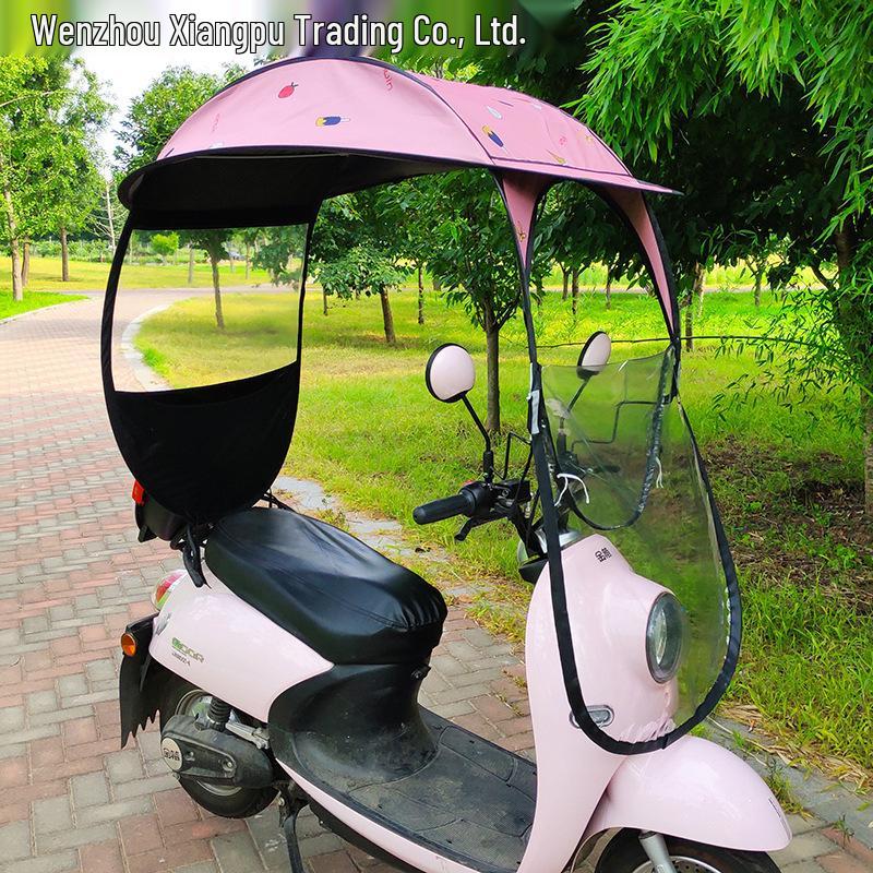 Тент для электровелосипеда: Дожде- и ветрозащитный солнцезащитный навес