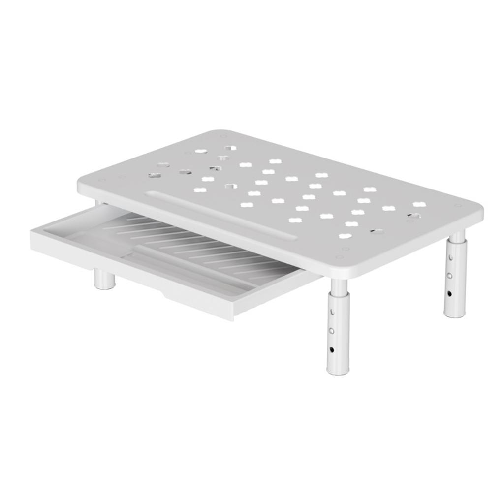 Подставка для монитора компьютера с регулируемой высотой (3 уровня), подставка-органайзер для стола с ящиком для офиса, дома, школьных принадлежностей