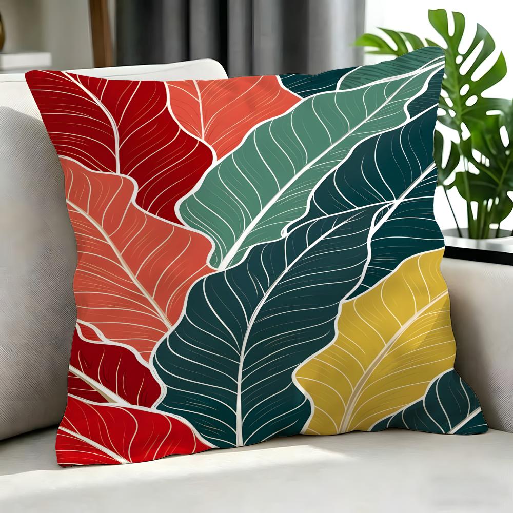 Art aartistic leavesed Cushion Cover Cushion Cover Set Pcs x x x Pillowcase Decorative Sofa Home Decor
