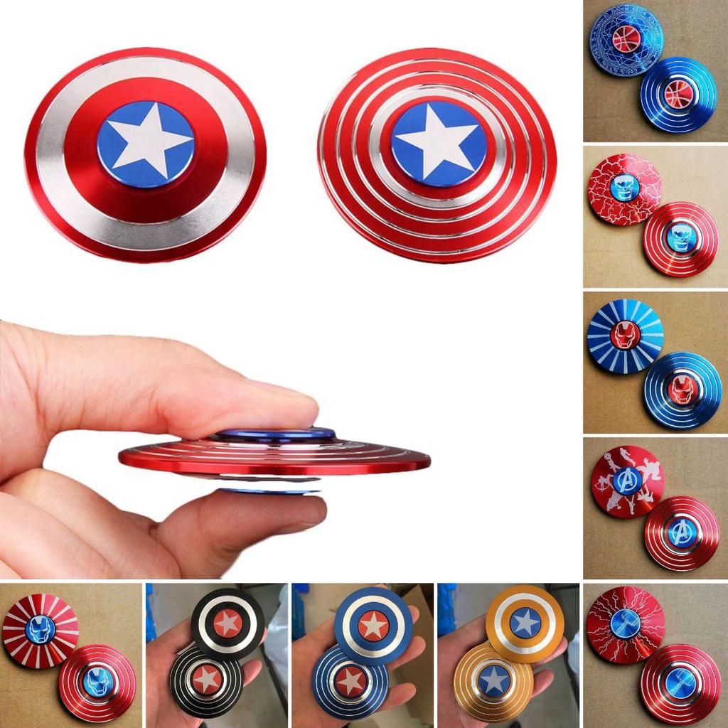 Ярко окрашенный спиннер Капитана Америки с высокоскоростным вращением для снятия стресса
