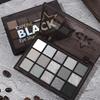 Палетка теней для век Makeup Capel Midnight Knight, 15 цветов: Мерцающий и матовый темно-серый, глубокие тона для смоки-ай