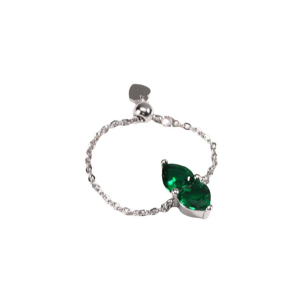 Exquisite Zirconia Chain Rings Minimalist Women Link Chain Ring Adjustable Chain Ring  Wedding