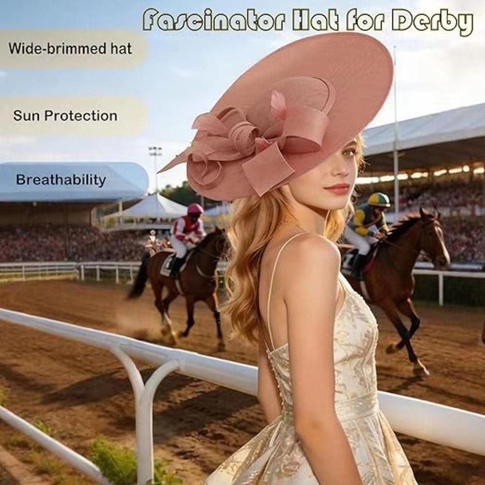 Exquisite Mesh Bow Headband French Vintage Kentucky Hat Fashion Tea Party Hat Photography