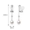 Free Bird Pearl Earrings for Dangling Earrings for Metal June Day Gift Women, "dancing Pearls" Women, Allergy-friendly, Non-pierced Earrings, Pearl,