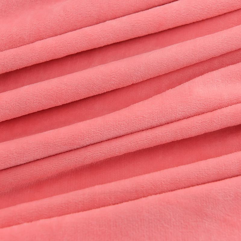 Thickened Milk Velvet Four-piece Set, Flannel Sheets and Quilt Cover, Coral Velvet Three-piece Bedding Set