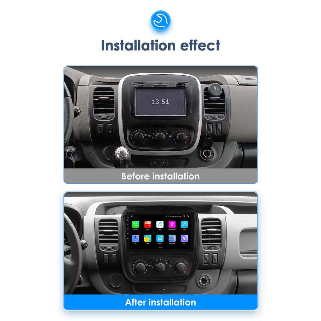 Hizpo 4G AI Voice Android Auto Radio для Renault Trafic 3 2014-2021 для Opel Vivaro B 2014-2018 Carplay Car Multimedia Intelligent Screen GPS 2din