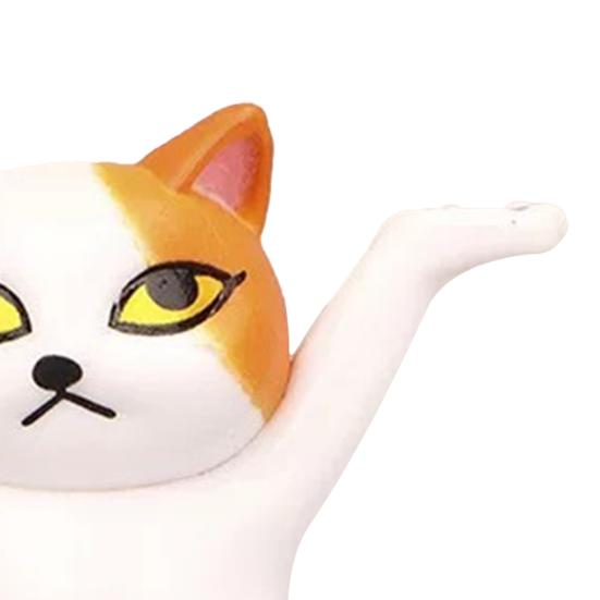 Earphone Stand Handmade Cute Dancing Cat Shape Penholder Doll Decoration for Desktop