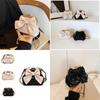 Modern Pu Leather Girls And Boys Shoulder Bag Featuring Adorable Bow And Checkered Pattern
