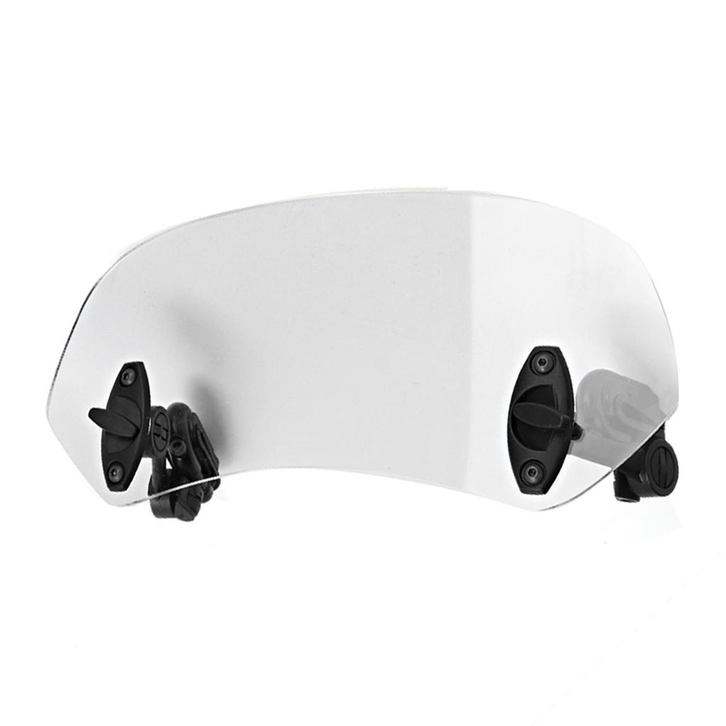 Universal Motorcycle Adjustable Clip On Windscreen Wind Deflector Windshield Accessories
