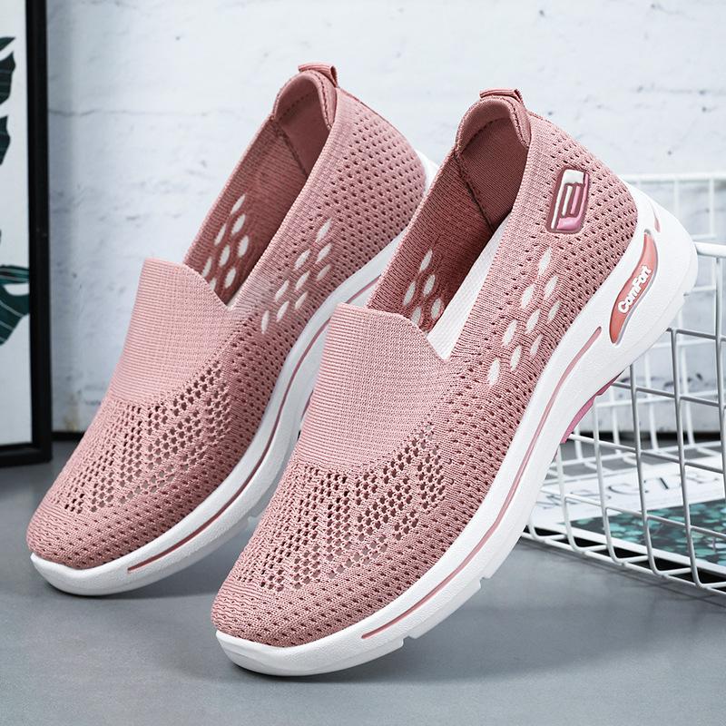 Женская повседневная обувь, модные дышащие прогулочные туфли на плоской подошве с сеткой, кроссовки, женская вулканизированная обувь, белая женская обувь 2024