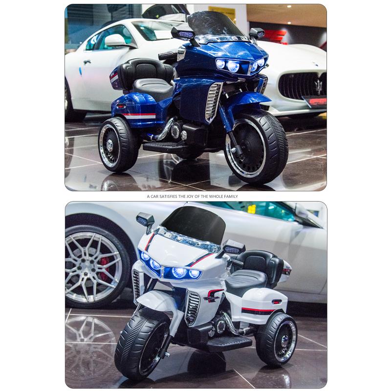 Детский электрический мотоцикл с двойным приводом, трехколесный велосипед, большой игрушечный автомобиль, который может сидеть на детском аккумуляторном мотоцикле