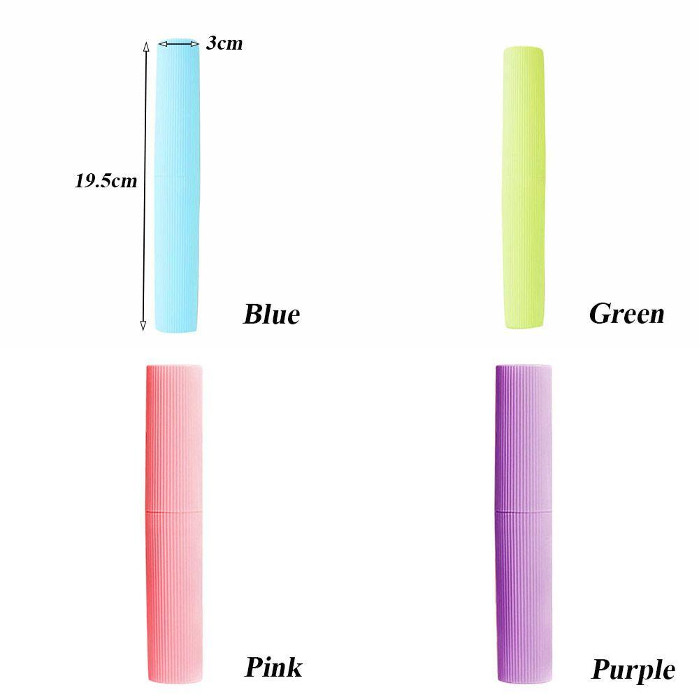 New Travel Portable Toothpaste Cylinder Case Storage Box Toothbrush Holder Plastic