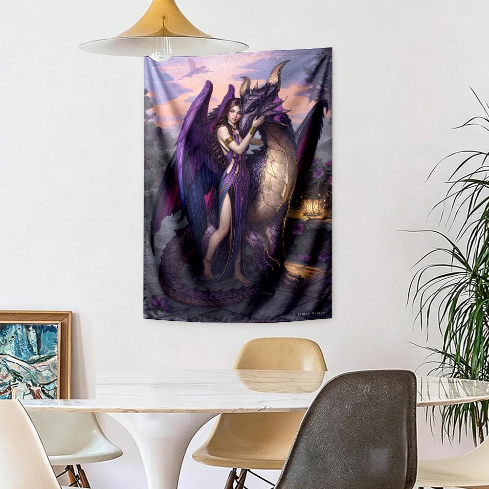 Gothic Style Wall Decor Tapestry Art For Pet Memorial Birthdaywedding Party Backdrop Family Gift