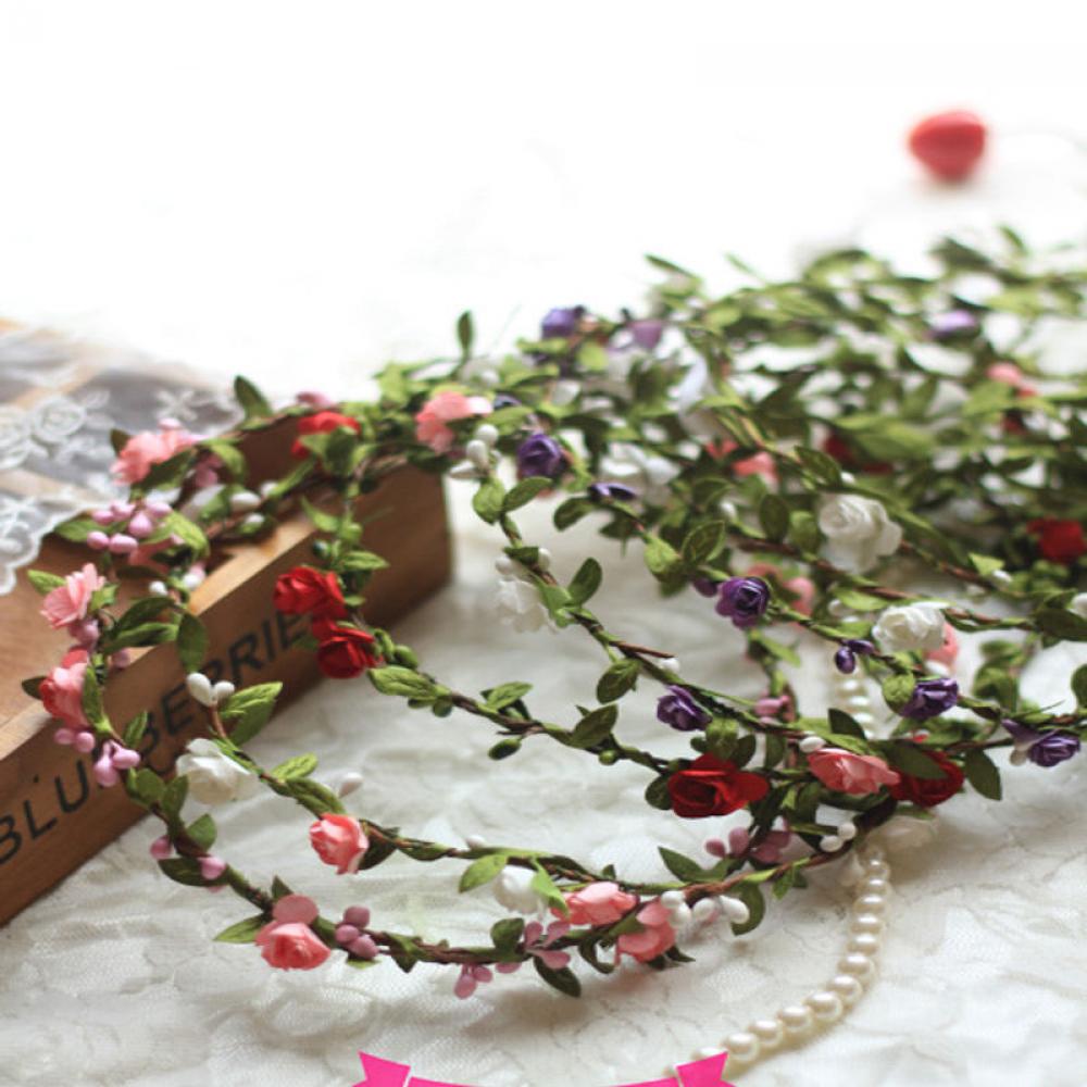Adjustable Bride Flower Bohemian Garland Bridesmaid Headdress Headbands