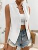 V-neck Button Sleeveless Cardigan Vest, Small Suit Vest, Vest Top