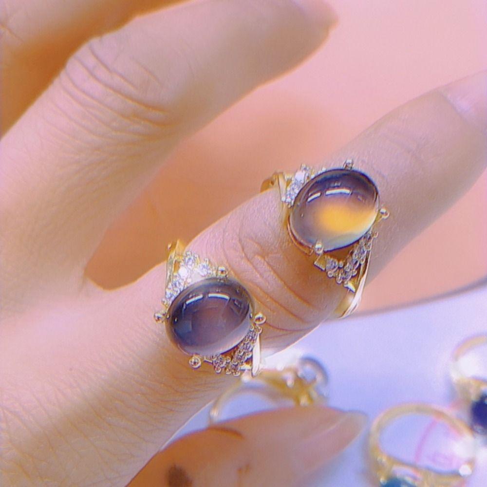 Temperature Control Color Changing Color Ring Moon Stone Color Changing Mood Ring Couples