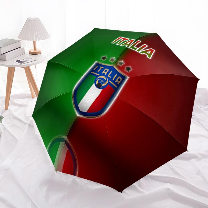 FIGC pattern, automatic folding umbrella, portable and foldable design, 8 ribs, a Christmas or birthday gift.