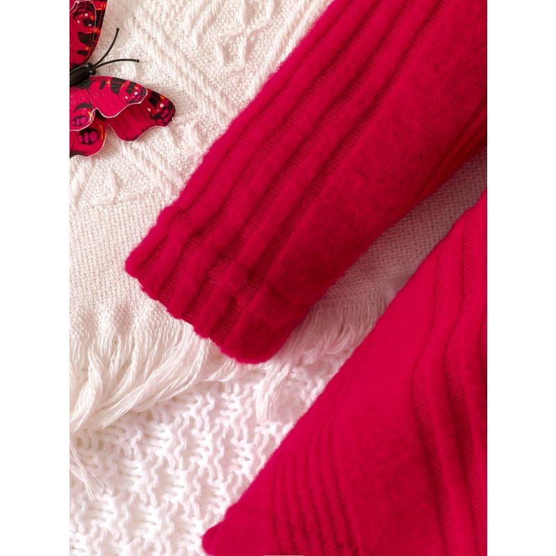 Two-Piece Girl Sweet and Gentle Spring/Autumn New Butterfly Print Letter Hoodie Sweatshirt and Pants Set, Perfect for Outdoor, Knit