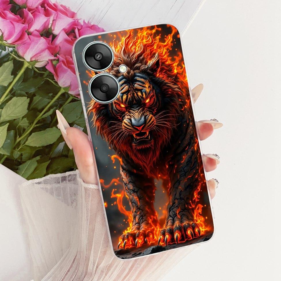 Clear Casing For Redmi 13R 5G Cover For Redmi 13C 5G Case Cute Cat Luxury Fashion Butterfly Funny Painted